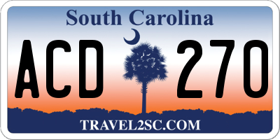 SC license plate ACD270