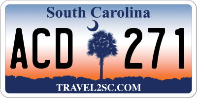 SC license plate ACD271