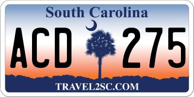 SC license plate ACD275