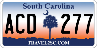SC license plate ACD277