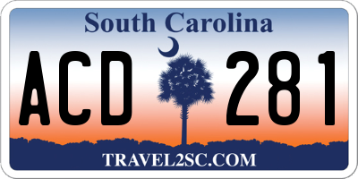 SC license plate ACD281