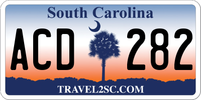 SC license plate ACD282