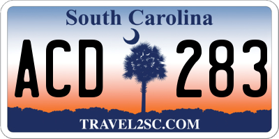 SC license plate ACD283
