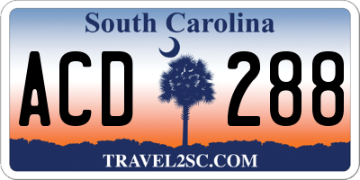 SC license plate ACD288