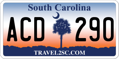 SC license plate ACD290