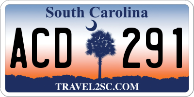 SC license plate ACD291