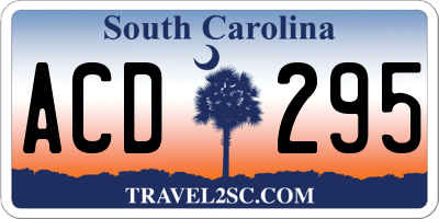 SC license plate ACD295