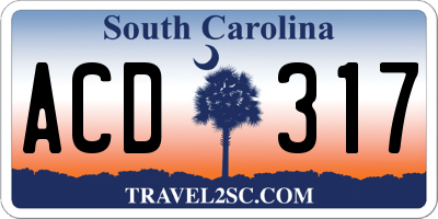 SC license plate ACD317