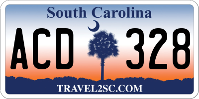SC license plate ACD328