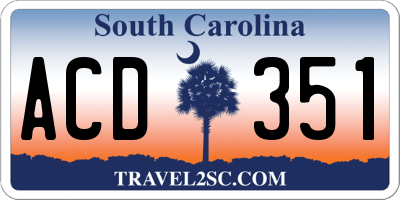 SC license plate ACD351