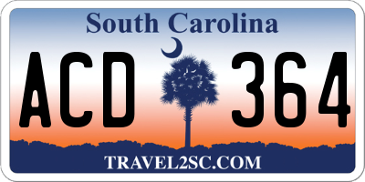 SC license plate ACD364