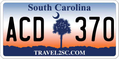SC license plate ACD370
