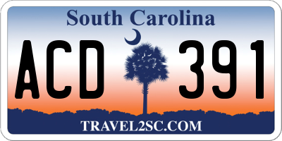 SC license plate ACD391