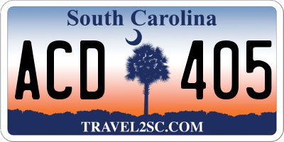 SC license plate ACD405