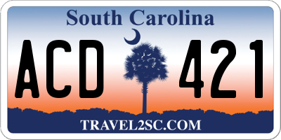 SC license plate ACD421