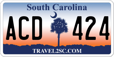 SC license plate ACD424