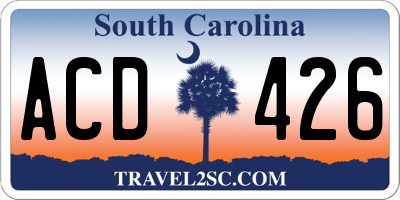 SC license plate ACD426