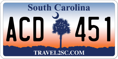 SC license plate ACD451