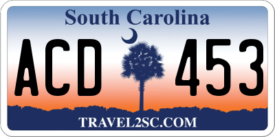 SC license plate ACD453
