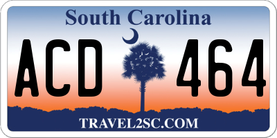 SC license plate ACD464