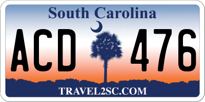 SC license plate ACD476