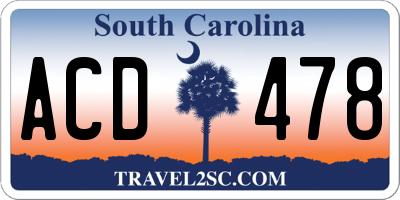 SC license plate ACD478