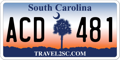 SC license plate ACD481