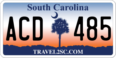 SC license plate ACD485