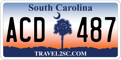 SC license plate ACD487