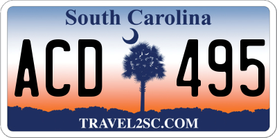SC license plate ACD495