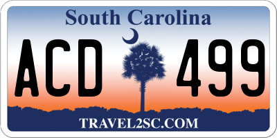 SC license plate ACD499