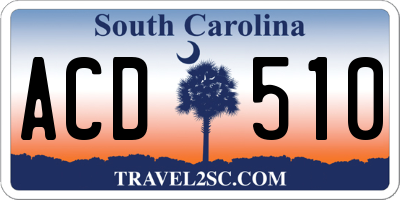 SC license plate ACD510