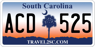 SC license plate ACD525