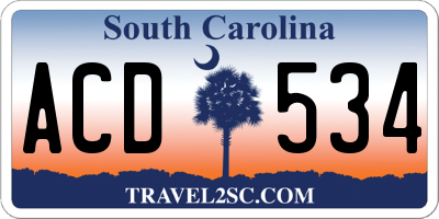 SC license plate ACD534
