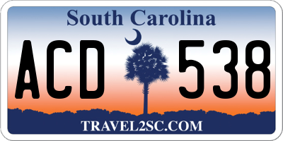 SC license plate ACD538