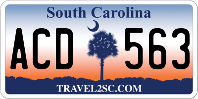 SC license plate ACD563