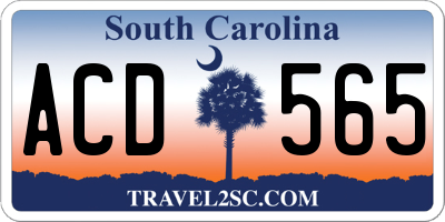 SC license plate ACD565