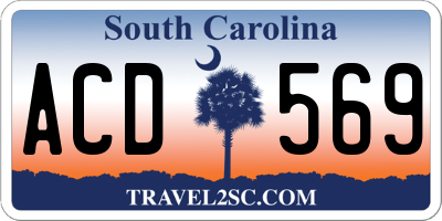 SC license plate ACD569