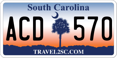 SC license plate ACD570