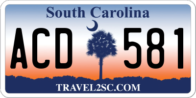SC license plate ACD581