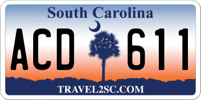 SC license plate ACD611