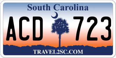 SC license plate ACD723