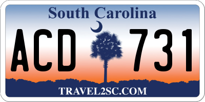 SC license plate ACD731