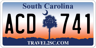 SC license plate ACD741