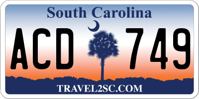 SC license plate ACD749