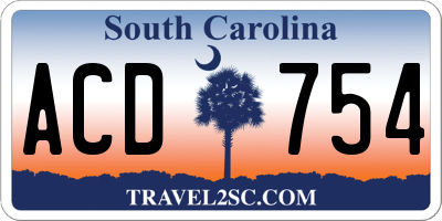 SC license plate ACD754