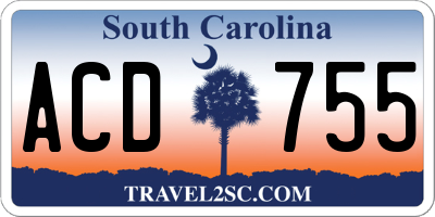 SC license plate ACD755
