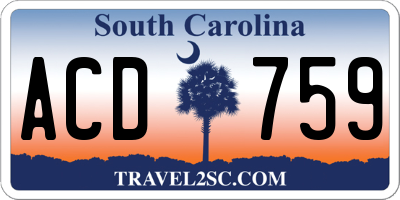 SC license plate ACD759
