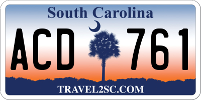 SC license plate ACD761