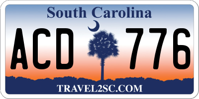 SC license plate ACD776
